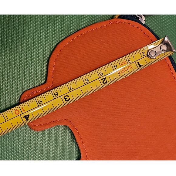 LUG Bag Tag Peekaboo Hippo New Elastic Strap Zip Pocket ID window Sunset orange - Picture 8 of 9